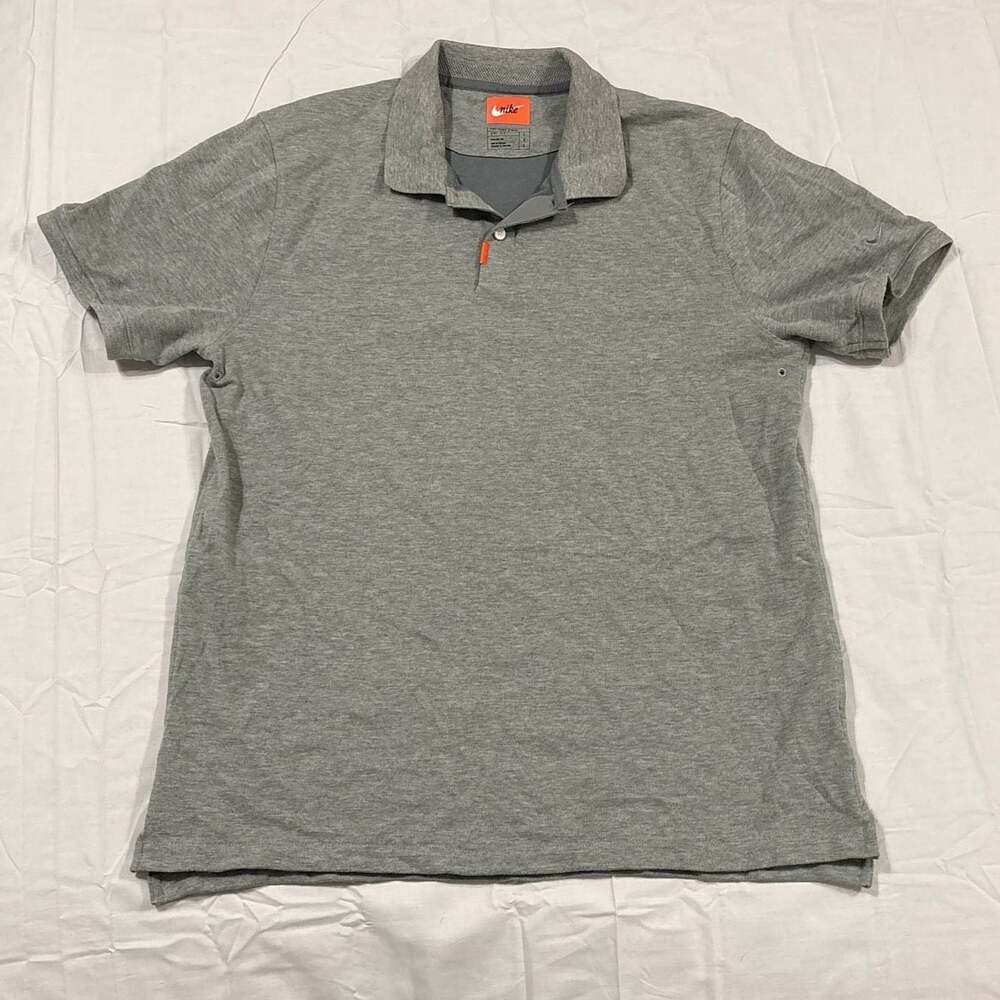 Nike The Nike Polo Dri-FIT Slim Fit Heathered Grey Short Sleeve Golf Polo